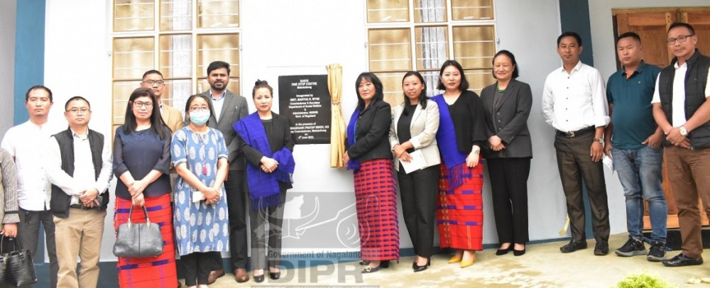 Officials during the inauguration of newly constructed Sakhi One Stop Centre (OSC), Mokokchung building on June 6. (DIPR Photo) 